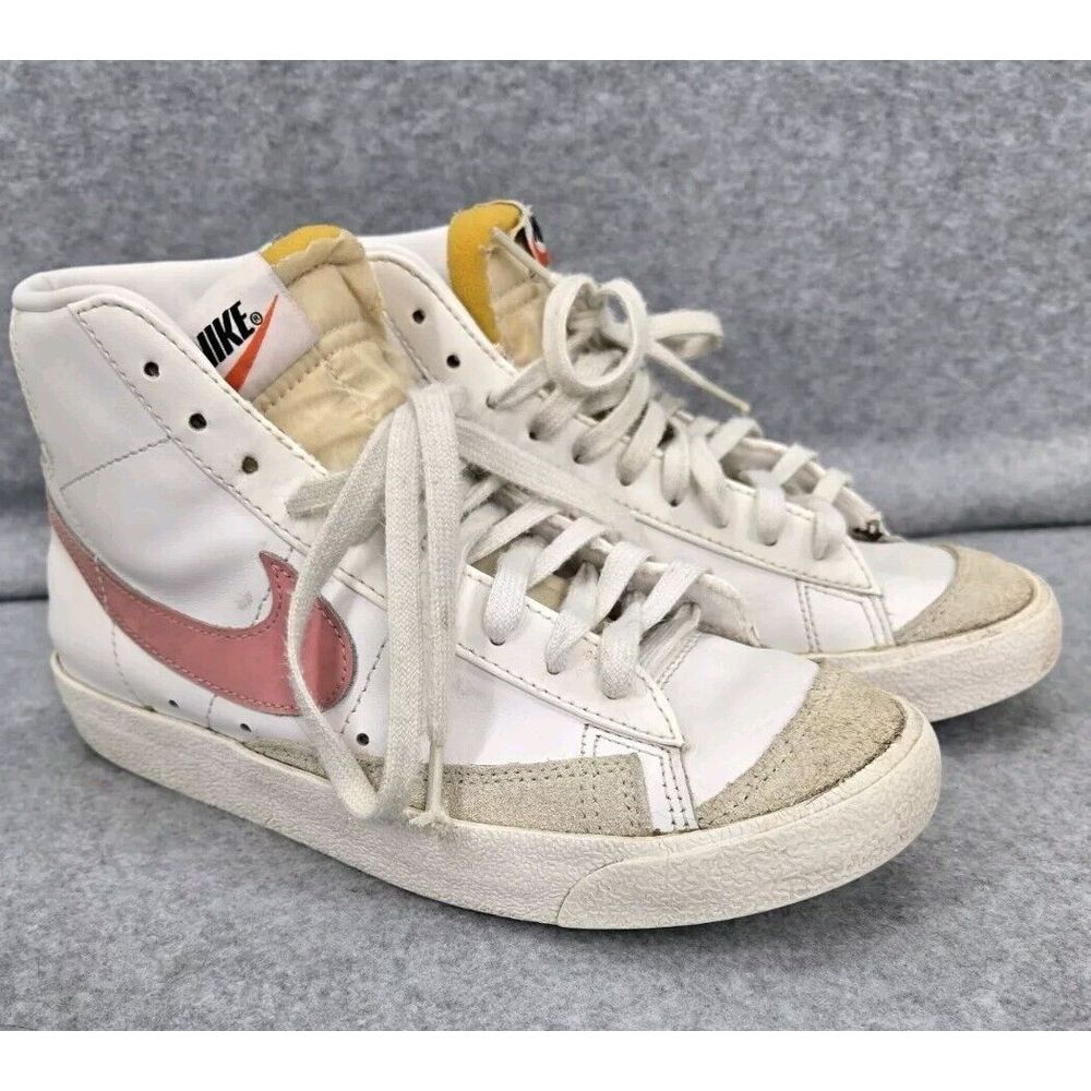 Nike Blazer '77 Vintage Mid White Sunset Pulse W Pink Swoosh Women's Size 7